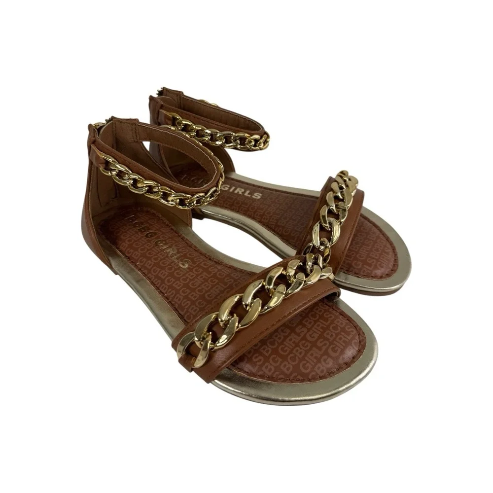 BCBG Girls brown flat sandals Size 13 M